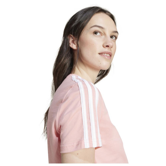 Adidas Γυναικεία κοντομάνικη μπλούζα Essentials Slim 3-Stripes Tee